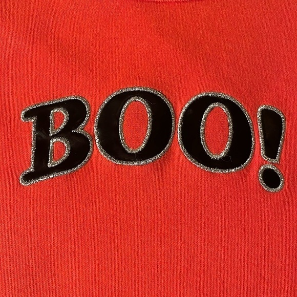 NWT Halloween 🎃 Boo! Ladies Shirt, XL, Orange, Cotton/Poly, Ghost Boo - black - Picture 9 of 15